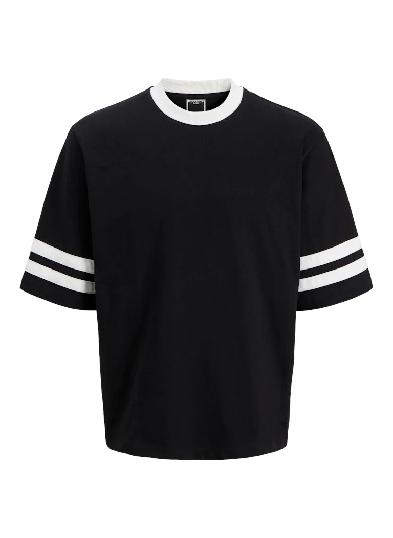 JACK & JONES Jcoretreat Contrast Striped Short Sleeve Crew Neck