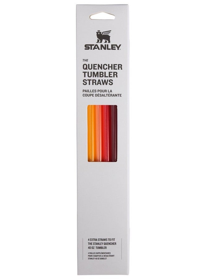 Stanley Stanley Quencher Tumbler Straws for 40 oz | Reusable Replacement Straws for Tumbler with Handle | Stainless Steel Drinking Cup Accessory | BPA-Free | Red-Orange Multi Pack - Image 1