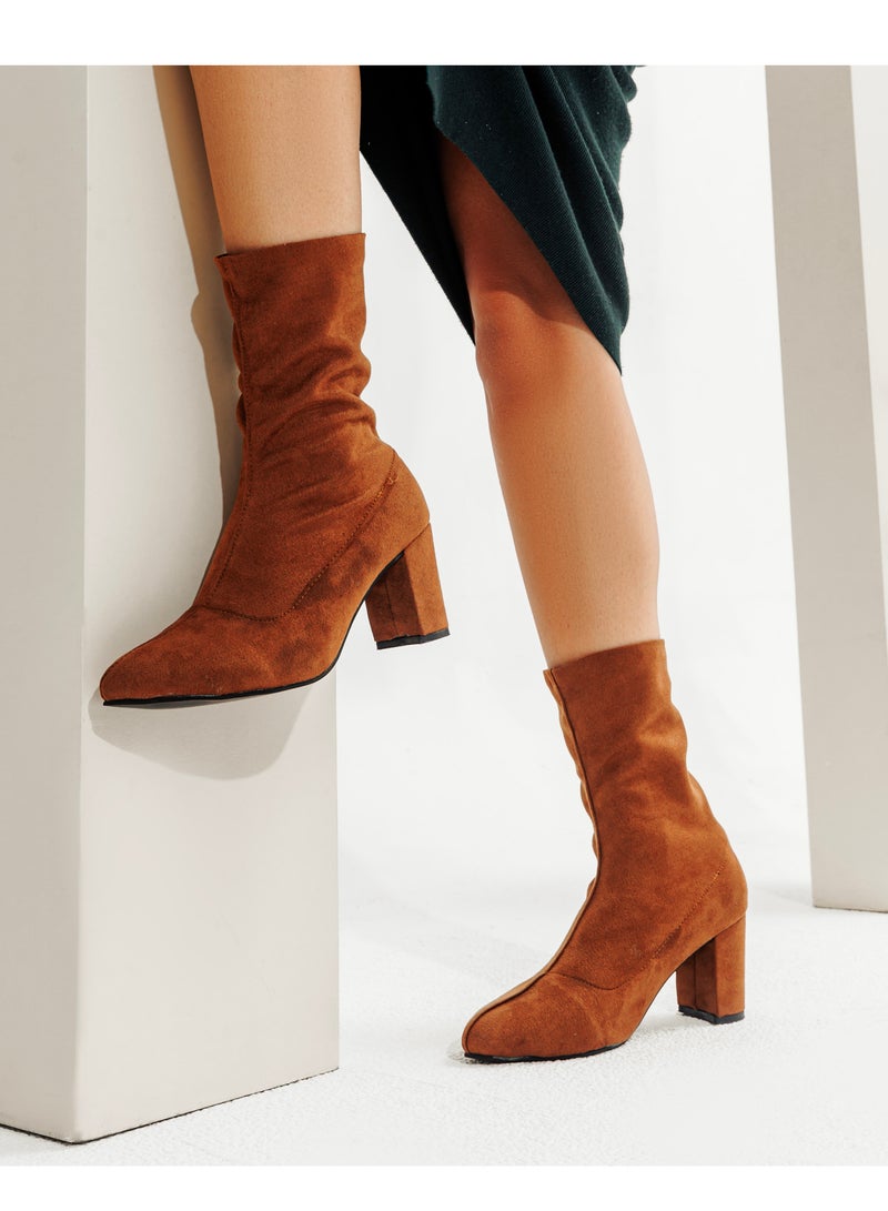 LIFESTYLISH Ankle Boots Heels Suede rubber L-110 - Havan 