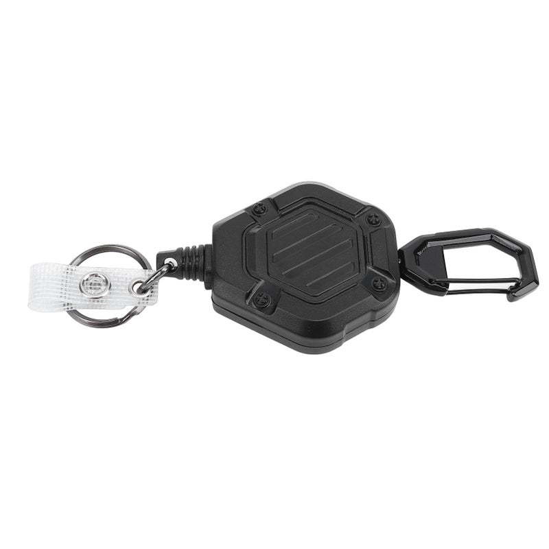 Heavy Duty Retractable Keychain 1mm Thickened Steel Wire Hexagonal Belt Clip Carabiner Key Chain for Camping Hiking - Image 4