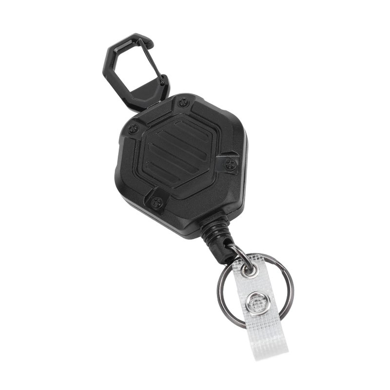 Heavy Duty Retractable Keychain 1mm Thickened Steel Wire Hexagonal Belt Clip Carabiner Key Chain for Camping Hiking - Image 5