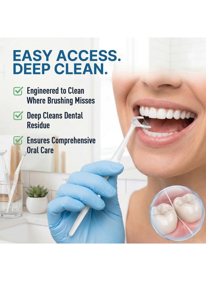 RAZOKO Dental Floss Picks, Clean Dental Flossers Kit with 2 Handle and 180 Extra Strength Refills - Image 5