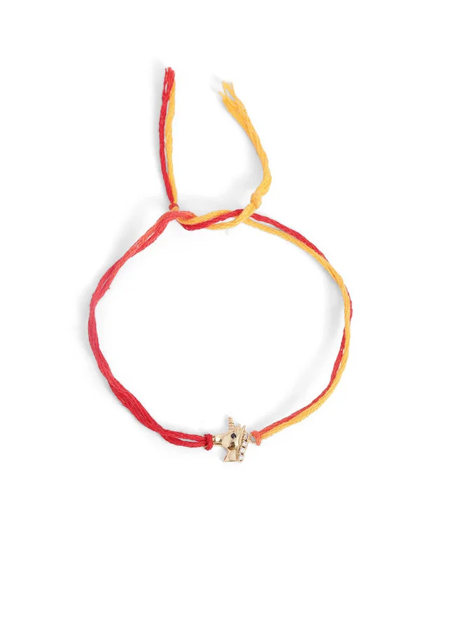 بونكيدز BONKIDS Kids 925 Silver Cubic Zirconia Studded Unicorn Thread Rakhi