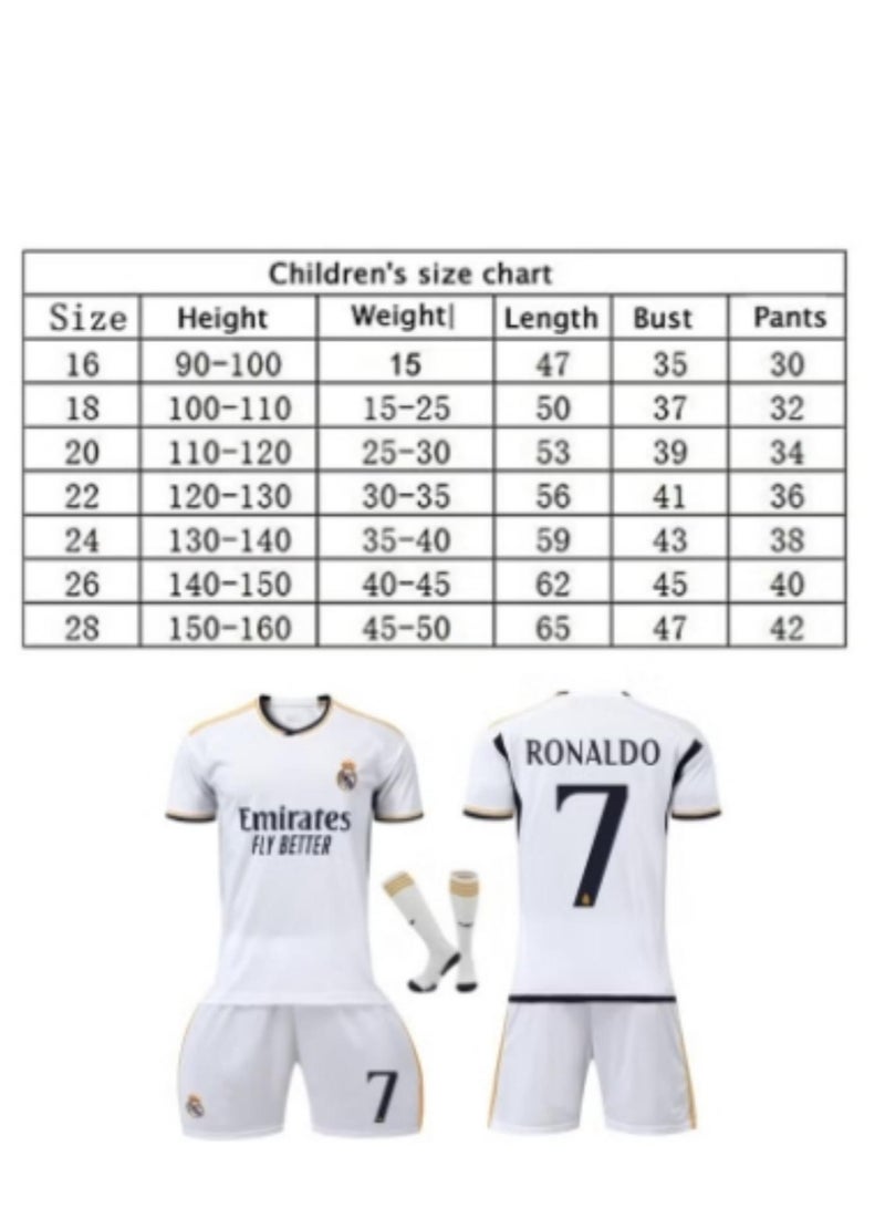 Adjustable Youth Soccer Jersey set- No.7 Training for Kids Fan Costume Cosplay& Sports Gift 24 Yard  - Image 4