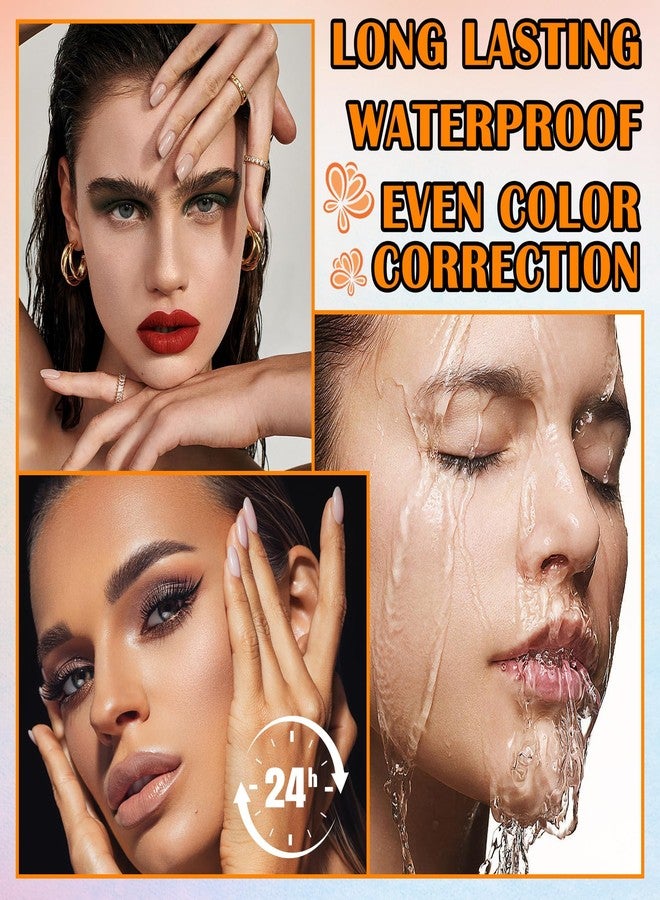 Fusang 9 Colors Corrector Concealer Palette,Correcting Concealer Cream Makeup Contour Palette Conceals for Dark Circles and Blemish,Contouring Liquid Foundation Highlighting Makeup Kit with Brush - Image 4