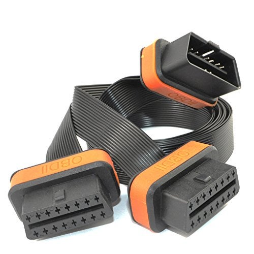 OLLGEN كابل تقسيم OLLGEN 3.3 قدم/1 متر OBD2، 1 كابل تقسيم ذكر إلى 2 أنثى OBD-II، محول كابل تشخيص السيارة فائق النحافة، موصل OBD2 بـ 16 دبوس - Image 4