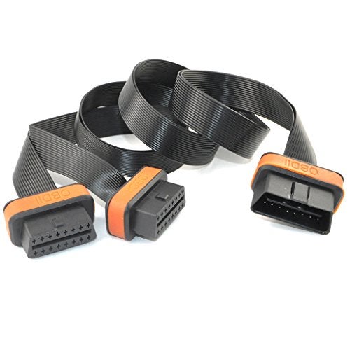 OLLGEN كابل تقسيم OLLGEN 3.3 قدم/1 متر OBD2، 1 كابل تقسيم ذكر إلى 2 أنثى OBD-II، محول كابل تشخيص السيارة فائق النحافة، موصل OBD2 بـ 16 دبوس - Image 2