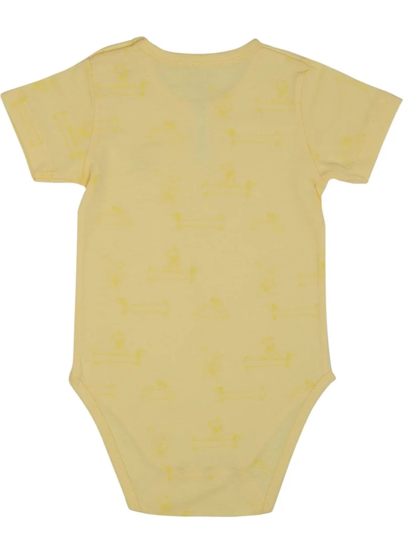 Jrmori Mr.j & Ms.r Printed Short Sleeve Bodysuit with Shoulder Snaps