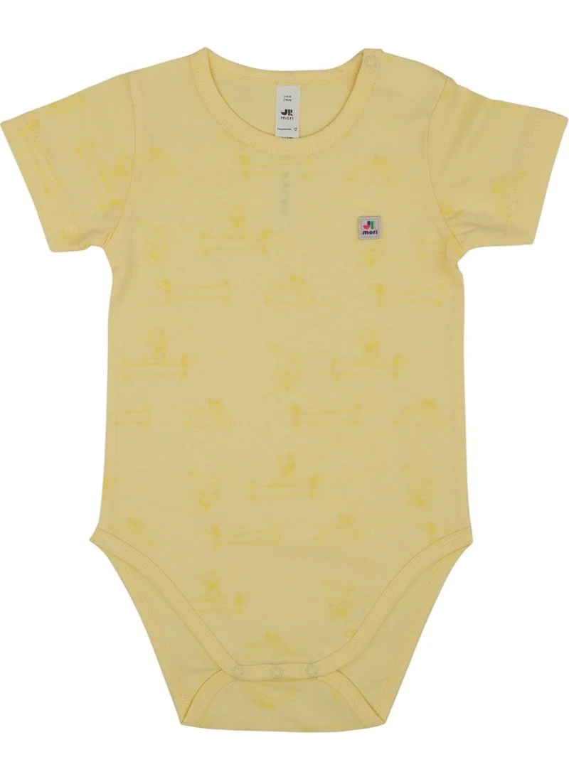 Jrmori Mr.j & Ms.r Printed Short Sleeve Bodysuit with Shoulder Snaps