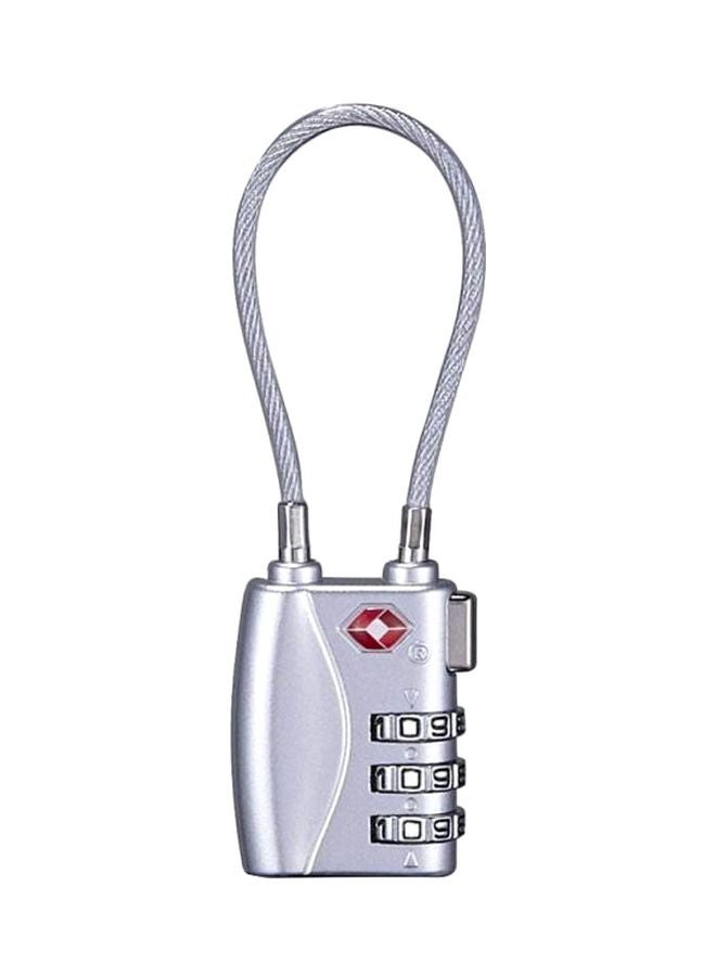 3-Digit Travel Luggage Combination Lock Silver - Image 1