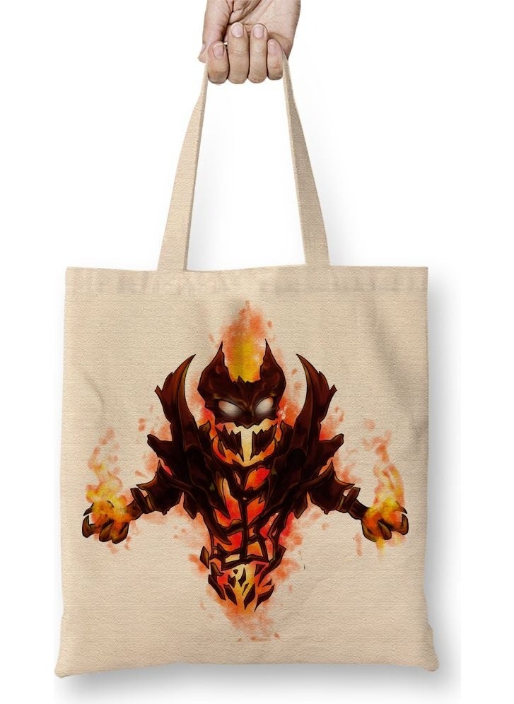 Baskı Dükkanı Print Shop Dota 2 Shadow Demon Cloth Bag Long Handle 