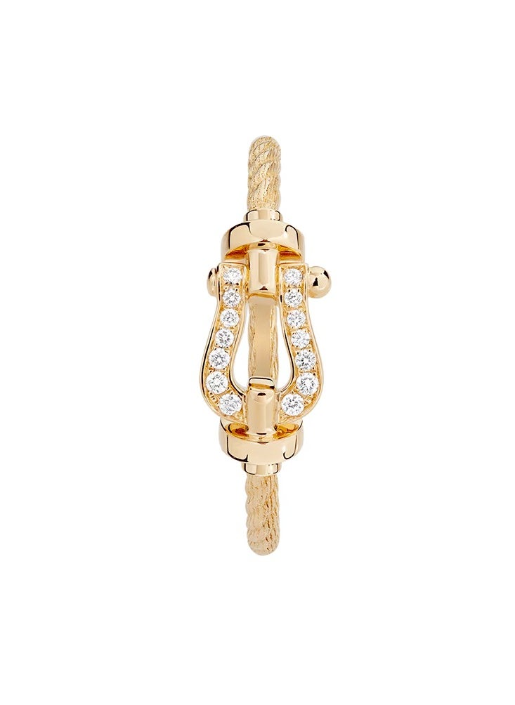 Fred Force 10 ring Small model 18K yellow gold and diamonds  - Image 2