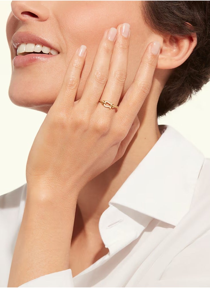 Fred Force 10 ring Small model 18K yellow gold and diamonds  - Image 3