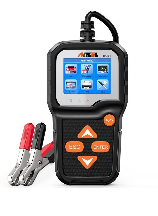 Ancel BA301 Battery Tester Car 6 V/12 V 100-2000 CCA Car Battery Tester Universal Battery Tester with Load Test Battery Charge Test Start Test Battery Tester Function for Cars Trucks ATV SUV Boat Moto - Image 2
