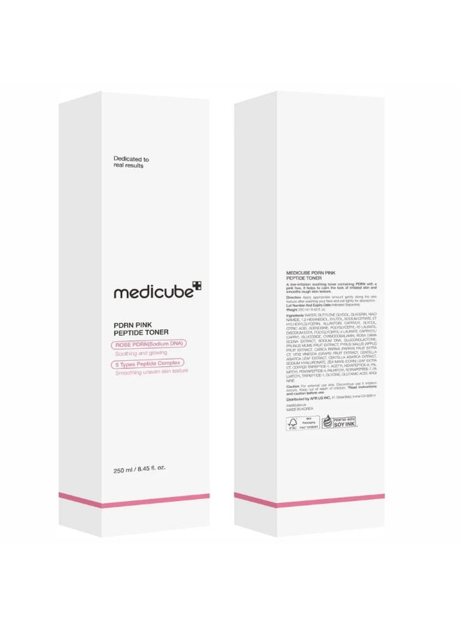 Medicube PDRN Pink Cica Soothing Toner 250ml‏ - Image 1