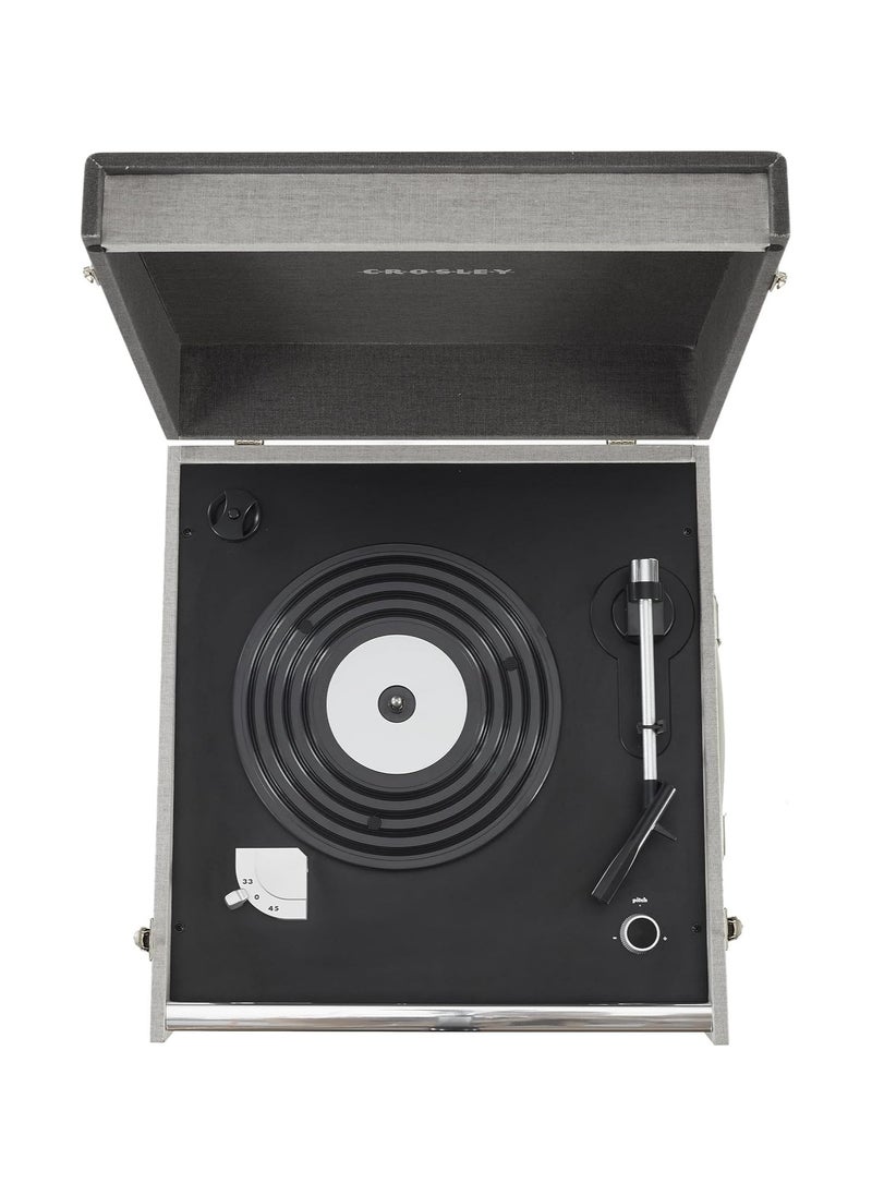 Crosley - Crosley CR6233F-BK Dansette Bermuda Bluetooth in/Out Portable Vinyl Record Player Turntable with Aux-in, Black - Image 1