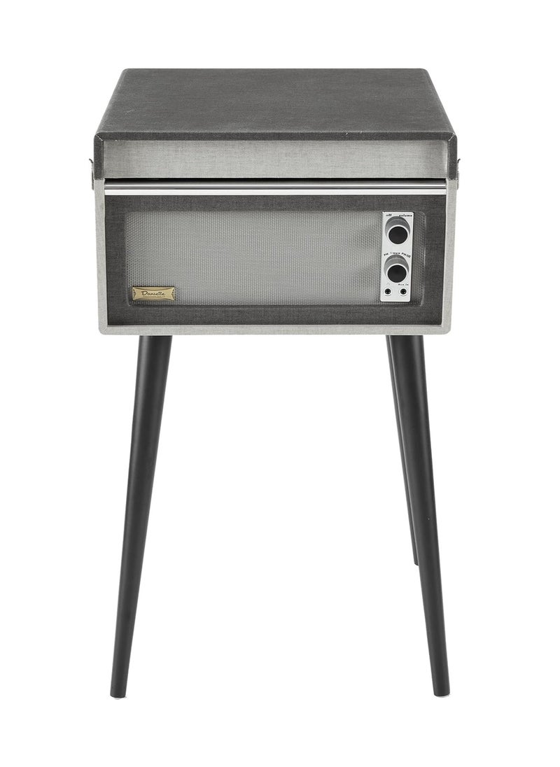 Crosley - Crosley CR6233F-BK Dansette Bermuda Bluetooth in/Out Portable Vinyl Record Player Turntable with Aux-in, Black - Image 1