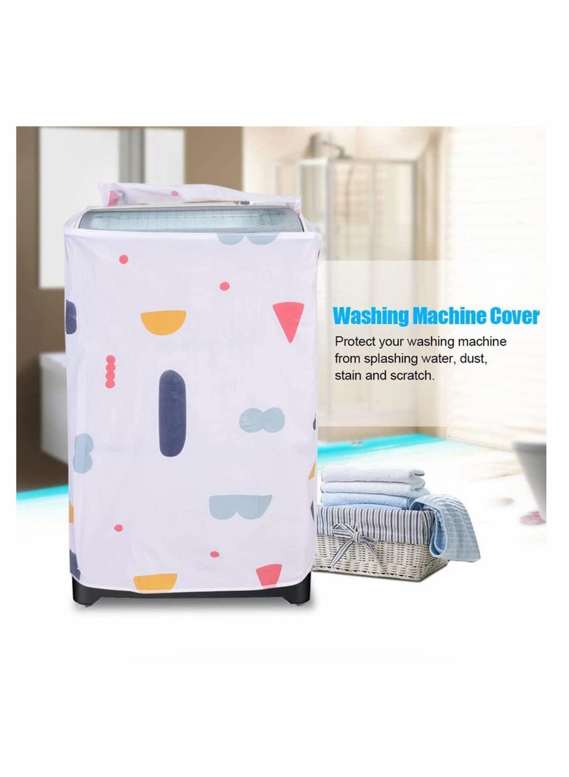 SOLARAE Washing Machine Cover,  Top and Front Load Washer Cover, Waterproof Dustproof Anti-splash Cover Cap Washing Machine Zipped Cover Wrapping Protective Cover - Image 5