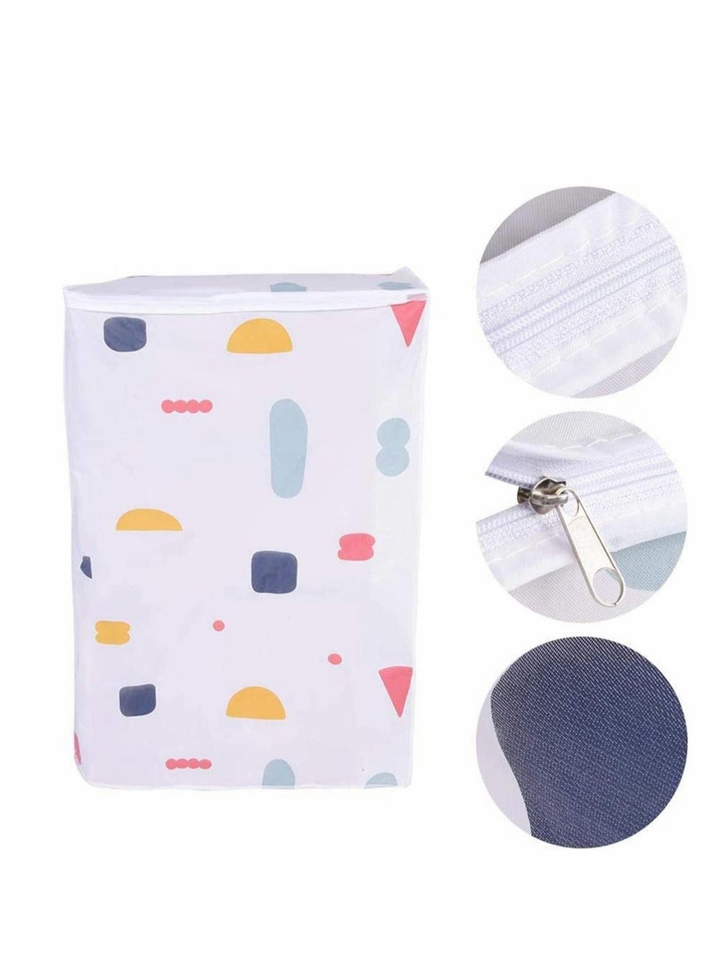 SOLARAE Washing Machine Cover,  Top and Front Load Washer Cover, Waterproof Dustproof Anti-splash Cover Cap Washing Machine Zipped Cover Wrapping Protective Cover - Image 3