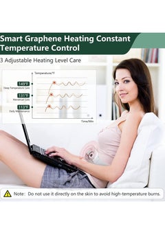 SYOSI Portable Cordless Heating Pad Heating Pad 5s Fast Heating Heating Pads for Cramps with 3 Heat Levels and 3 Massage Modes Menstrual Heating Pad for Women and Girls  - Image 3