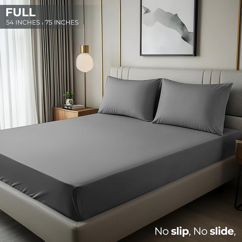 Utopia Bedding Full Fitted Sheet - Bottom Sheet - Deep Pocket - Soft Microfiber -Shrinkage and Fade Resistant-Easy Care -1 Fitted Sheet Only (Grey) - Image 2
