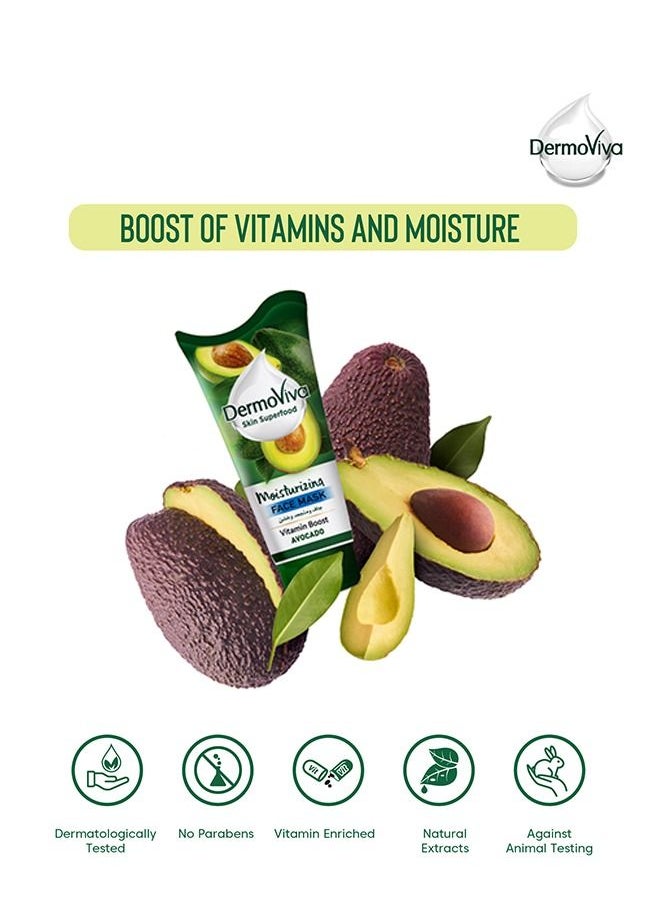 DermoViva - Dermoviva Moisturizing Face Mask Vitamin Boost Avocado Rich in Natural Oils and Vitamin E Helps Hydrate and Retain Essential Moisture -150ml - Image 1