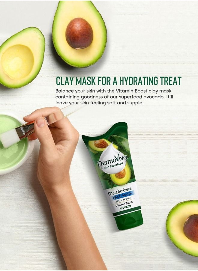 DermoViva - Dermoviva Moisturizing Face Mask Vitamin Boost Avocado Rich in Natural Oils and Vitamin E Helps Hydrate and Retain Essential Moisture -150ml - Image 1