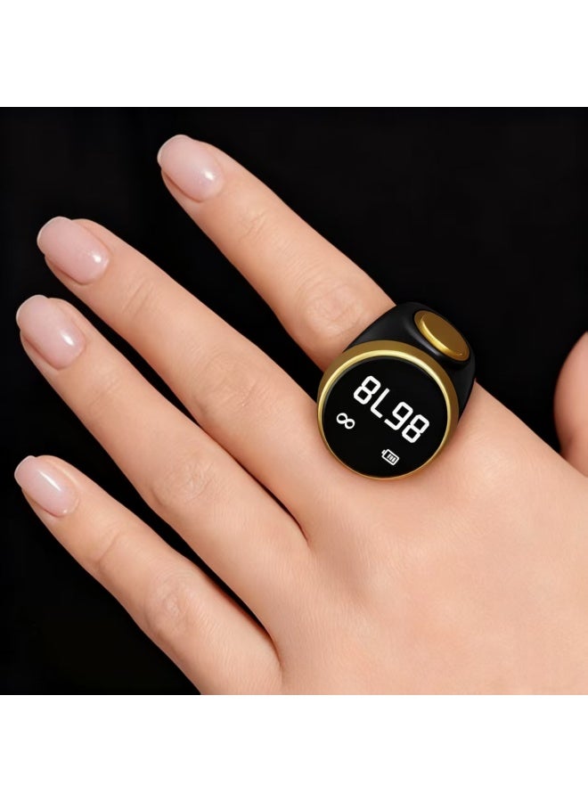 Zikr Ring, Smart Tasbih Zikr Ring， Ring Count Reminder, Muslim Prayer Timing Reminder, OLED Display - Image 1