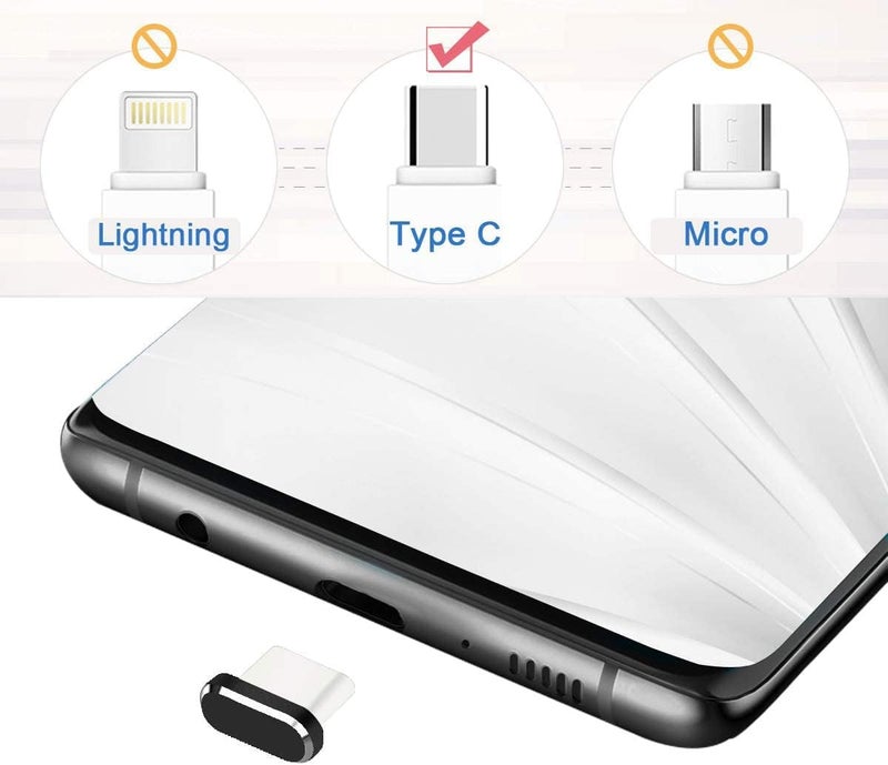 Enclave C-Type Charging Dust Port Protective Cap for Android Mobile Devices and Laptops, Dustproof Plug, Compatible with Mobiles and Laptops Prevention. (Black) - Image 2