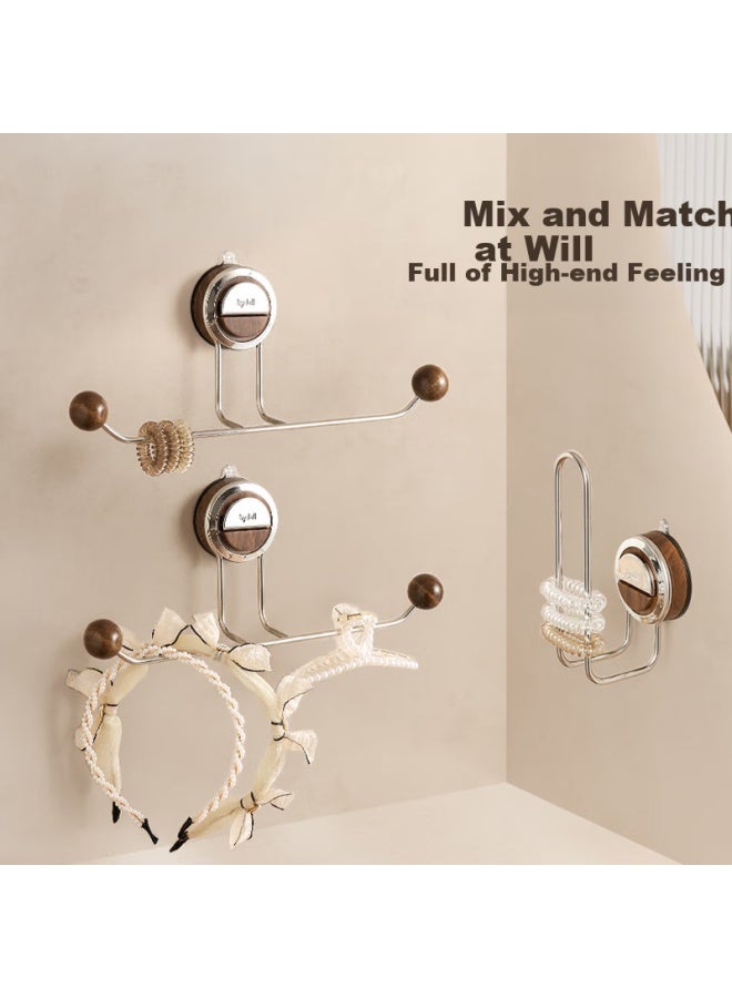 Bydoll Suction Cup Storage Rack For Hairpins, Hair Accessories, Hair Clips, Headbands, Necklaces, Hair Ties, Bracelets, Hooks For Bathroom elry Storage Horizontal - Image 3