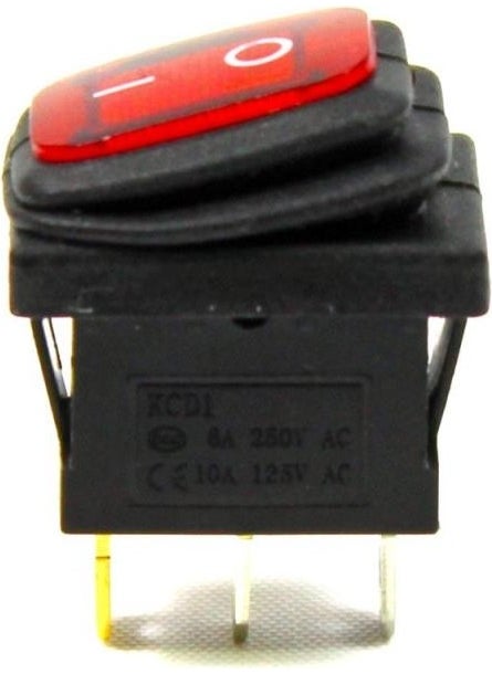 KAMPA Bellows Illuminated Switch 10 Pieces Red, On-Off 3 Pin - Button Push Button Switch  - Image 4