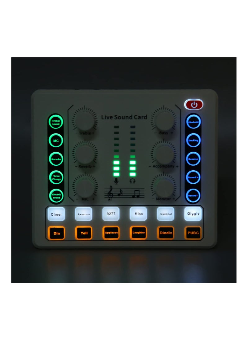 Generic - Mini Audio Mixer Sound Card for PC, Phone, PS4, Xbox, and Switch - Voice Changer for DJ Mixing, Podcasting, Karaoke Singing, and Music Recording. Perfect for Live Broadcasts! - Image 1