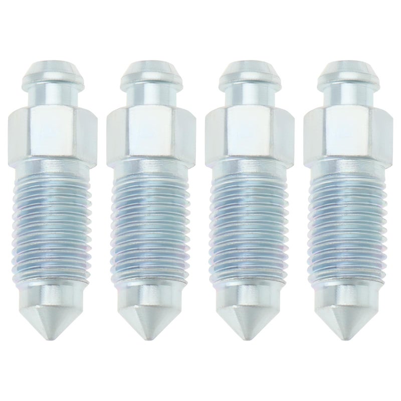 OTOTEC 4Pcs Q235 Steel Brake Caliper Bleed Screw 3824 Brake Caliper Bleed Screw Nipple Compatible with HarleyDavidson 502660 Silver - Image 3
