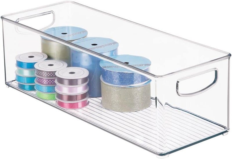 Rabbonix Stackable Acrylic Fridge Organizer Sturdy Pantry And Refrigerator Storage Containers Bins With Handles Medium Pack of 02 For Bathroom Kitchen Cabinet Pantry Home Organization - Image 4