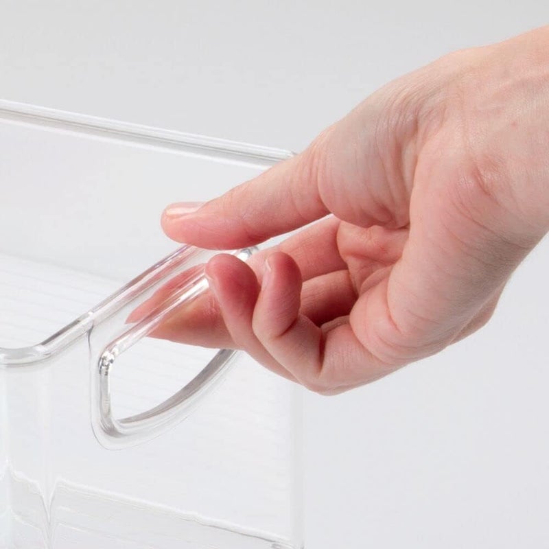 Rabbonix Stackable Acrylic Fridge Organizer Sturdy Pantry And Refrigerator Storage Containers Bins With Handles Medium Pack of 02 For Bathroom Kitchen Cabinet Pantry Home Organization - Image 5