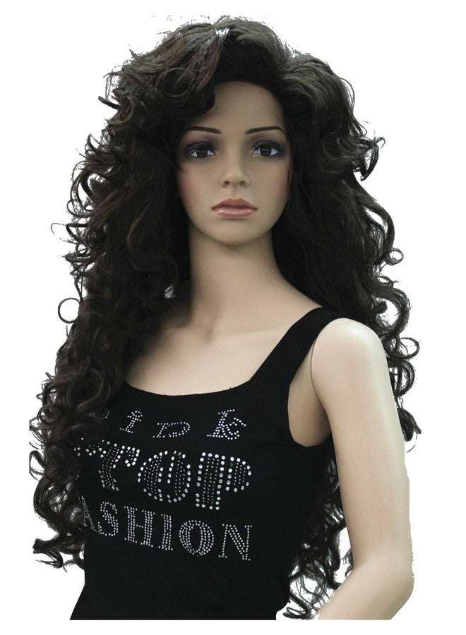 Lydell Women'S Wig Black/Redbrown Long Curly Hairstyles Hair Synthetic Full Wigs (Brown) - Image 1