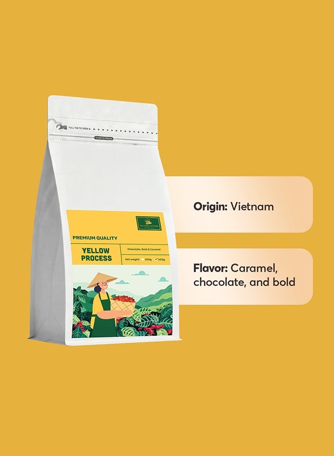 The Caphe Vietnam Robusta Coffee – Yellow Process (Single Origin, Whole Beans) 1KG | Medium Roast, Bold & Full-Bodied, Freshly Roasted in Dubai - Image 3