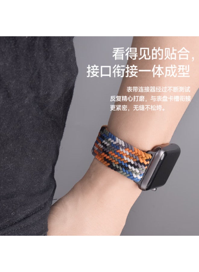Mssm Apple Watch Band Nylon Braided Loop Strap With Magnetic Buckle For Apple Iwatch S10/9/8/se/ultra - Black Coffee Color 38/40/41/42mm - Image 2