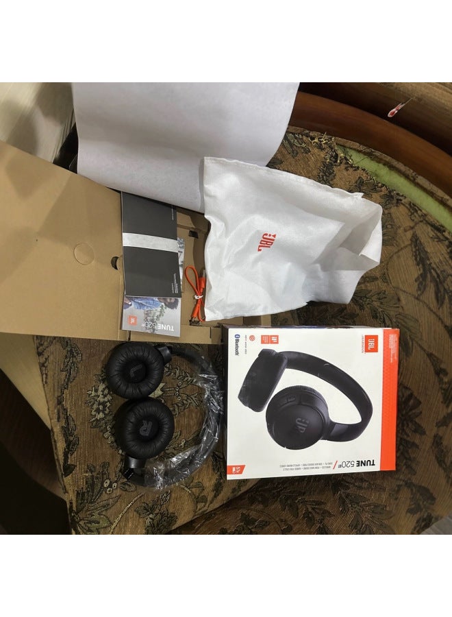JBL TUNE520BT Bluetooth Headset Wireless Call HIFI Bass Gaming Headset-Color:White  - Image 1