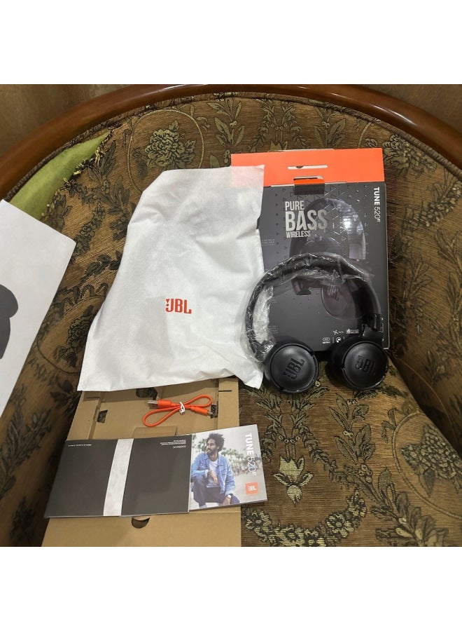 JBL TUNE520BT Bluetooth Headset Wireless Call HIFI Bass Gaming Headset-Color:White  - Image 2