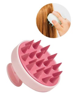 VIUAUAX Soft Silicone Hair Massage Brush - Silicone Shampoo Hair Brush - Hair Washing Comb, Silicone Scalp Massager Shampoo Brush, Silicone Teeth Hair Scalp Soft Massage Brush,Skin-friendly, Soft And Comfortable, Exfoliates Scalp Dead Skin, Wet Dry Hair Massager for All Hair Types of Women  Pink  - Image 1