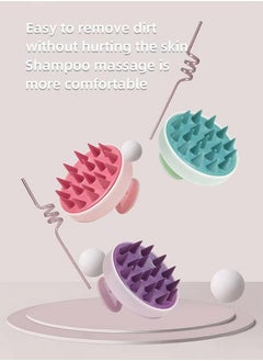 VIUAUAX Soft Silicone Hair Massage Brush - Silicone Shampoo Hair Brush - Hair Washing Comb, Silicone Scalp Massager Shampoo Brush, Silicone Teeth Hair Scalp Soft Massage Brush,Skin-friendly, Soft And Comfortable, Exfoliates Scalp Dead Skin, Wet Dry Hair Massager for All Hair Types of Women  Pink  - Image 4