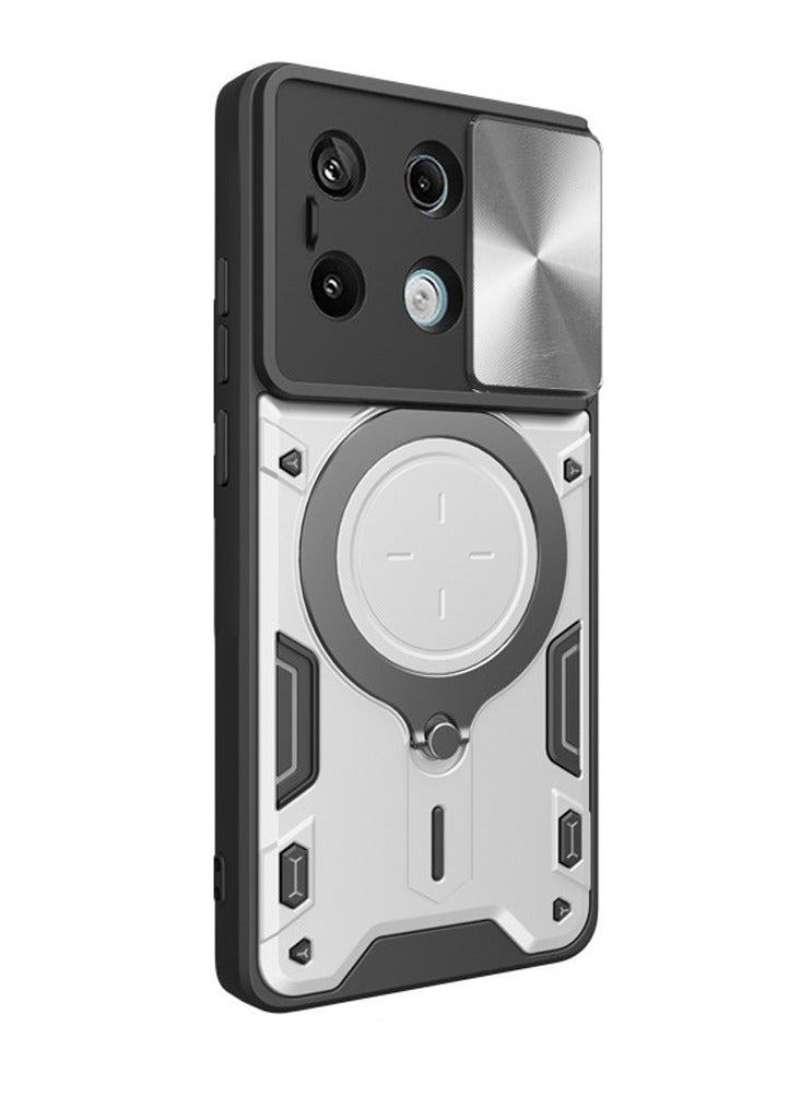 Generic Xiaomi Redmi Note 13 Pro 5G Mobile Phone Case Cover, Slide Camera Lens Cover, 360°Rotating Kickstand Ring, Bumper Shockproof Phone Case，Compatible with Car Magnetic Mount 
