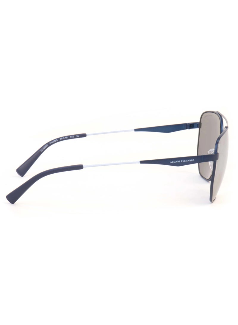 ارماني اكسشينج نظارة شمسية مربعة كاملة الحواف للرجال - AX2033S 6113/8G - مقاس العدسة: 59 ملم - أزرق - Image 3