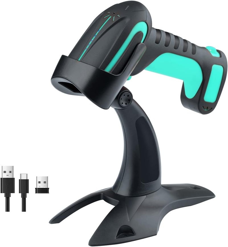 Tera 1D 2D QR Barcode Scanner Wireless with Stand, Heavy Duty Industrial IP66 Drop Resistance, Image Scanning Handheld Reader Compatible for Bluetooth with Vibration Alert Model 8100, Battery Powered - Image 1