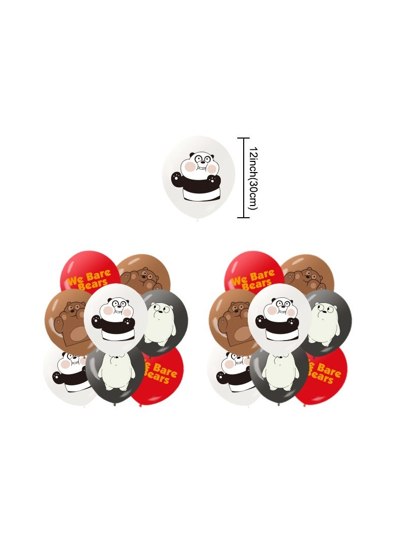 عام تزيينات حفلات عيد ميلاد الدببة لدينا تشمل لافتة عيد ميلاد سعيد، تزيينات بالون كيك، تزيينات كب كيك، تزيينات خلفية كرتونية للحفلة. - Image 5