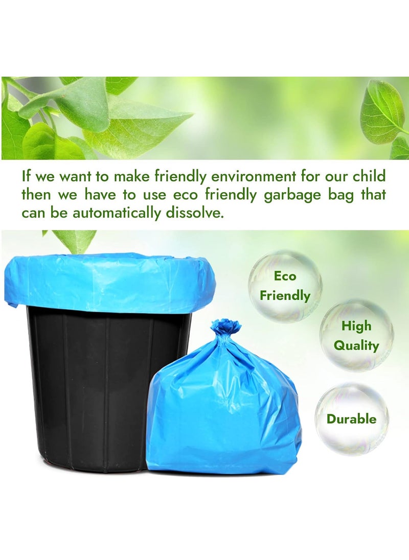 Generic HEAVY DUTY ExtraMedium Size 20x26 Inch Pack of 2 Blue 10 Pcs in Each Pack 75 Micron Biodegradable Garbage Bag TrashDustbin Bags Weight 500 Gram for Each Pack  - Image 3