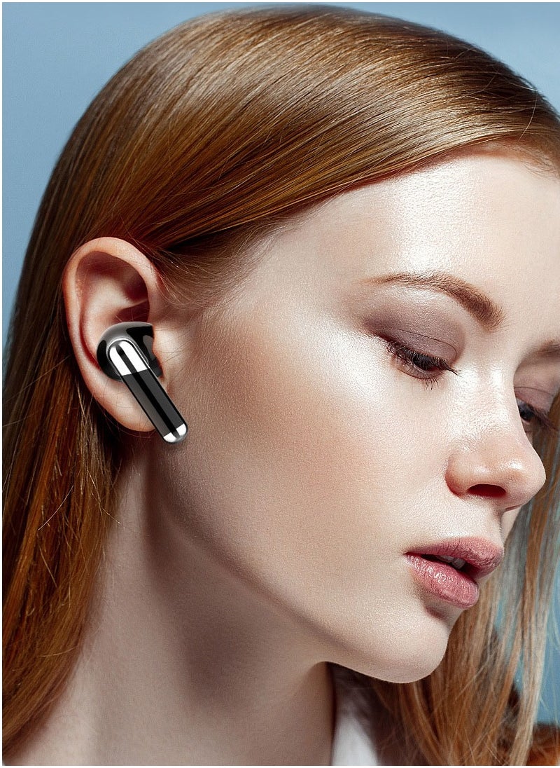 Fashionable Technology Sense Bluetooth Wireless Headset: Space Capsule TWS Double Label ENC HD Call Stereo Bluetooth 5.2 Wireless Bluetooth Headset