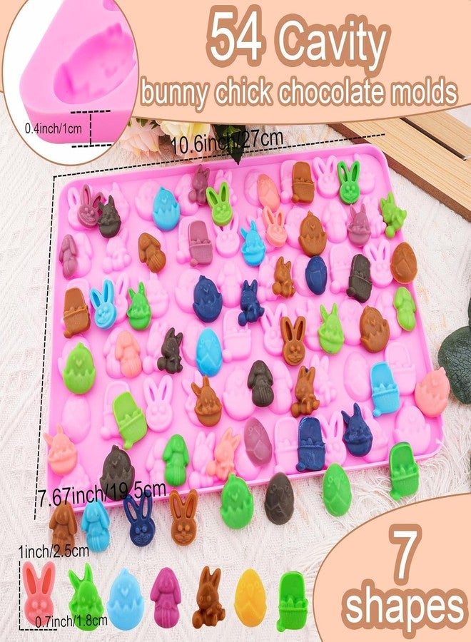 Skytail 54 Cavity Mini Easter Bunny Egg Mold Silicone Easter Chocolate Candy Molds for DIY Baking Chocolate Candy Gummy Jelly Cake Cupcake Decor Toppers Kids Party Easter Holiday Treats Snacks Mold - Image 2
