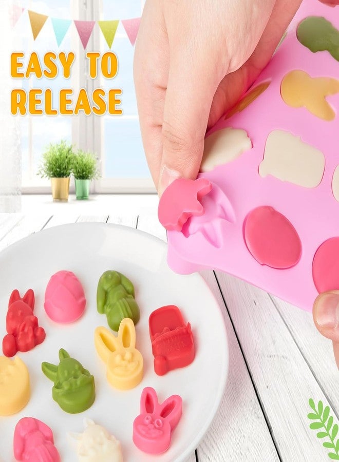 Skytail 54 Cavity Mini Easter Bunny Egg Mold Silicone Easter Chocolate Candy Molds for DIY Baking Chocolate Candy Gummy Jelly Cake Cupcake Decor Toppers Kids Party Easter Holiday Treats Snacks Mold - Image 3